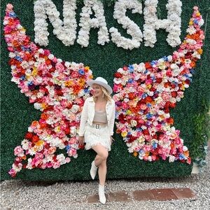 White sparkly bachelorette skirt